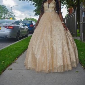 GOLD BALLGOWN DRESS